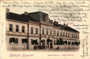 Lugos, Lugoj; Honvéd laktanya; kiadja Auspitz Adolf / Honved Kaserne / military barracks