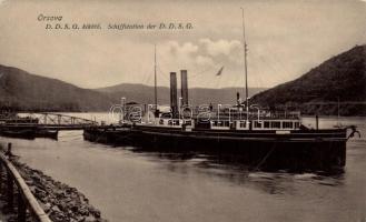 Orsova, DDSG hajókikötő, Sophie gőzhajó / steamship on the Danube
