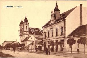 Galánta, Fő utca, templom / Main street, church