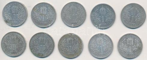 Ausztria 1899. 1K Ag "Ferenc József" (10x) T:2-,3 Austria 1899. 1 Corona Ag "Franz Joseph" (10x) C:VF,F