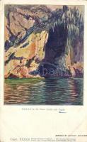Capri. Einfahrt in die blaue Grotte; Wiener Künstler-Postkarte Philipp & Kramer XXIII/9 / Szénásy és Reimann