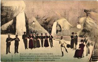 Dobsina, jégbarlang, nyári korcsolya / ice cave, interior, summer ice skating