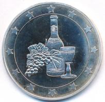 DN "Euró fantázia - Bor és szőlő" Ag emlékérem (20g/0.999/38,5mm) T:PP ujjlenyomatos