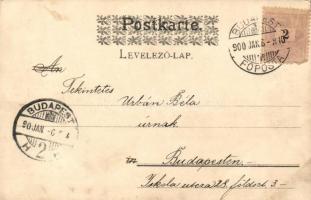 1899 Cats, dog; litho