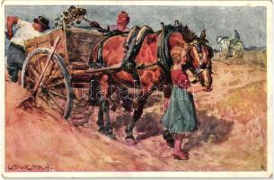 Horse cart, B.K.W.I. 660-3. s: Ludwig Koch, Lovaskocsi, B.K.W.I. 660-3. s: Ludwig Koch
