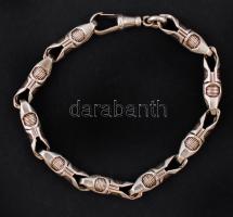 Dekoratív ezüst (Ag.) karkötő, jelzett, h: 21,5 cm, nettó 25 g