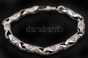 Dekoratív ezüst (Ag.) karkötő, jelzett, h: 21,5 cm, nettó 25 g