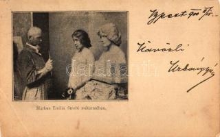 Márkus Emília Stróbl Alajos műtermében / Hungarian actress Emilia Markus in the studio of sculptor Alajos Strobl (fa)