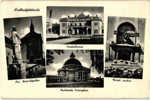 Székesfehérvár, Szent Anna kápolna, Vasútállomás, Hősök szobra, Prohászka templom