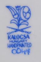 Kalocsa bonbonier, kézzel festett, hibátlan, jelzett, d: 12 cm, m: 8 cm