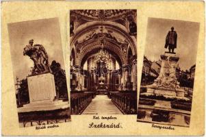 Szekszárd, Hősök szobra, Katolikus templom, Garay szobor (Rb)