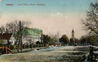 Zákány, Gróf Zichy Ödön kastélya, templom (EK)