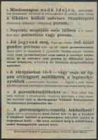1953 "Mentsd meg szőlőtermésedet a peronoszpórától!" szórólap, 20x14 cm