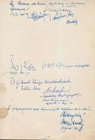 Szojka Ferenc (1931-2011) magyar válogatott labdarúgó sajátkezű aláírása emléklapon