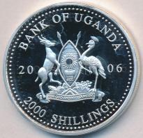 Uganda 2006. 2000Sh Ag "A labdarúgás halhatatlanjainak csarnoka - Olaszország 1990-es évek/Franco Baresi" (25,82g) T:PP Uganda 2006. 2000 Shillings Ag "Hall of Fame of football - Italy 1990s/Franco Baresi" (25,82g) C:PP