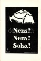 Nem! Nem! Soha! kiadja a Magyar Nemzeti Szövetség / irredenta propaganda postcard