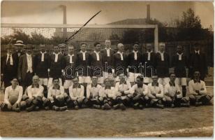 Sport; foci csapatok csoportképe - 3 db fotó képeslap / 3 old postcards, football team, group photo
