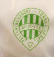 Hollóházi FTC labdarúgó, kézzel festett, jelzett, hibátlan, m:27,5 cm