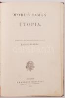 Morus Tamás. Utópia. Bp., 1910. Franklin. Korabeli félvészon kötésben