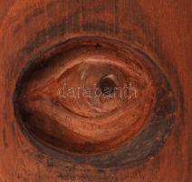 Bondor István (1917-2005): Nézni és látni. A mindent látó szem. Pácolt fa. 43x38 cm