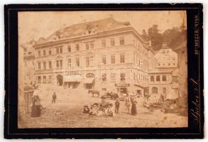 cca 1890 Korabeli keményhátú fotó:Selmecbánya: M. K. Bányászati és Erdészeti Akadémia Baker Alajos m...