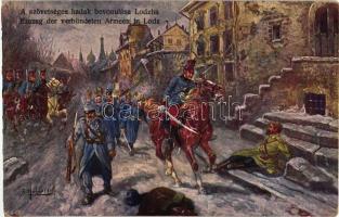 A szövetséges hadak bevonulása Lodzba. / Entering Lodz. s: Hölleres