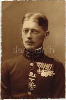 1918 Tüzér százados kitüntetésekkel / Military WWI, Artillery Captain photo (EB)