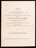 1935 Meghívó dr. Hóman Bálint M. Kir. Vallás- és Közoktatásügyi Miniszter doktori avatására, 27x20cm