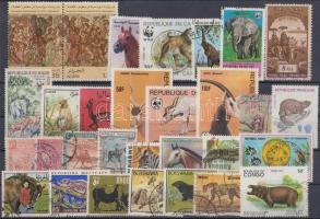 Állat motívum 30 db klf bélyeg, Animals motive 30 stamps