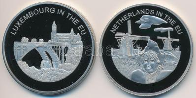 Máltai Lovagrend 2004. 100L "Hollandia az EU-ban" + 2004. 100L "Luxemburg az EU-ban" T:PP felületi karc Sovereign Order of Malta 2004. 100 Liras "Netherlands in the EU" + 2004. 100 Liras "Luxembourg in the EU" C:PP slightly scratched