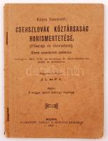 Klima Szaniszló: Csehszlovák Köztársaság honismertetése (földrajz és történelem), elemi népiskolák számára. Ford.: J. L. és P. K. Myjava, 1920, Pažický D. Könyvnyomdája. Kopott papírkötésben.