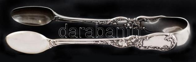 Díszes ezüst cukorfogó, Ag., nettó:39gr, jelzett, 13cm /Ornate silver sugar tongs, Ag, net. 39gr, ma...