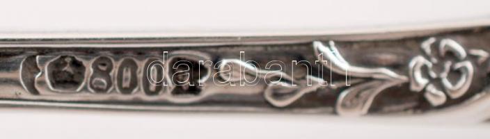 Díszes ezüst cukorfogó, Ag., nettó:39gr, jelzett, 13cm /Ornate silver sugar tongs, Ag, net. 39gr, ma...