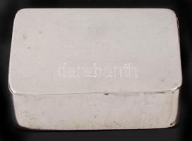 Antik, bécsi, ezüst szelence, Ag., nettó:54gr, jelzett, 4x5x1,5cm/ Antique Viennese silver casket, A...