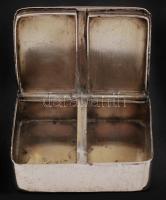Antik, bécsi, ezüst szelence, Ag., nettó:54gr, jelzett, 4x5x1,5cm/ Antique Viennese silver casket, A...