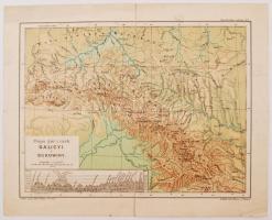 cca 1920 Galicya, Bukowina térkép, 2 oldalas, 1:200,000,kissé szakadt, ed. Hölzla w Wiedniu, 27x33cm