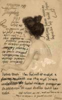 La Favorite VI erotic litho art postcard s: Raphael Kirchner