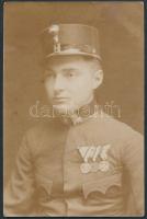 cca 1914-1918 I. világháborús katonatiszt képe, fotólap, 9x14 cm