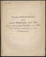1831 Elenchus medicamentorum praeter taxam pharmacorum anni 1829 pretio, inde a prima Novembris anni currentis 1831 usque ulteriores ordinationes, auctorum et deminutorum. Gyógyszerek árjegyzéke, latin, magyar és német nyelven, 16 p.