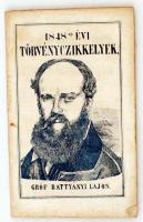 1848dik évi magyar országgyűlésen alkotott törvényczikkelyek, magyar közügyéri kiadás után. Kassa, [1848], Werfer Károly. Papírkötésben, jó állapotban.