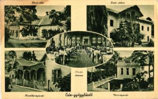 Csíz-gyógyfürdő, Glosz villa, Csízi otthon, Kamilla nyaraló, Vera nyaraló, Fürdőétterem / villas, spa restaurant