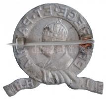 Osztrák-Magyar Monarchia ~1914-1918. "I. Honvéd Huszárezred" ezüstözött tombak jelvény (28...