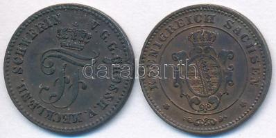 Német Államok / Szászország-Albertine 1866B 1pf Cu + Mecklenburg-Schwerin 1872B 1pf Cu T:2-
German ...