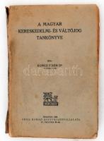 dr. Kuncz Ödön: A magyar kereskedelmi és váltójog tankönyve. Bp., 1938. Grill. 548 p. Megviselt papír kötésben