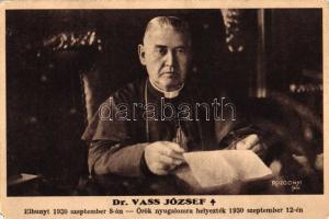 Dr. Vass József obituary card Tolnai Világlapja ajándéka