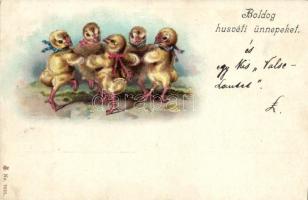 Easter, chicken litho