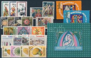 Karácsony motívum 23 klf bélyeg + 2 klf blokk Christmas motive 23 stamps + 2 blocks
