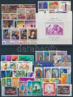 1975 Christmas motive 59 diff. stamps + 1 block, 1975 Karácsony motívum 59 klf bélyeg + 1 blokk