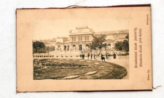 cca 1880 Klösz György: Budapest V. Erzsébet téri kioszk fotó. 13x8 cm