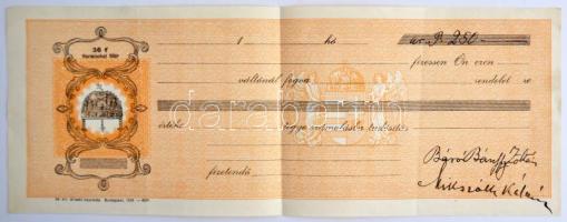 Mikszáth Kálmán (1847-1910) író és báró Bánffy Zoltán (1886-1967) aláírása váltón